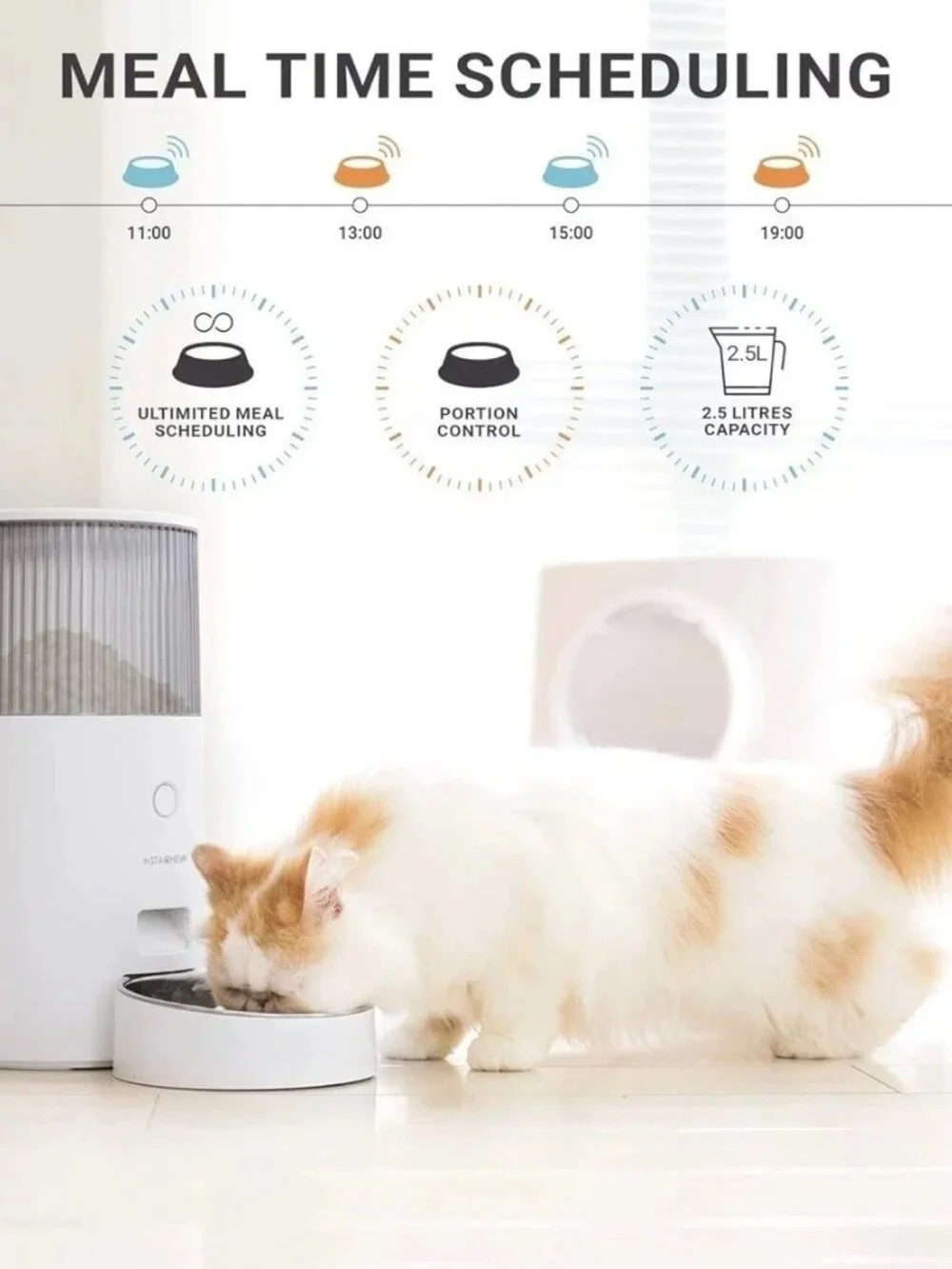 Instachew Purechew Mini Automatic Smart App Food Dispenser for Dogs and Cats